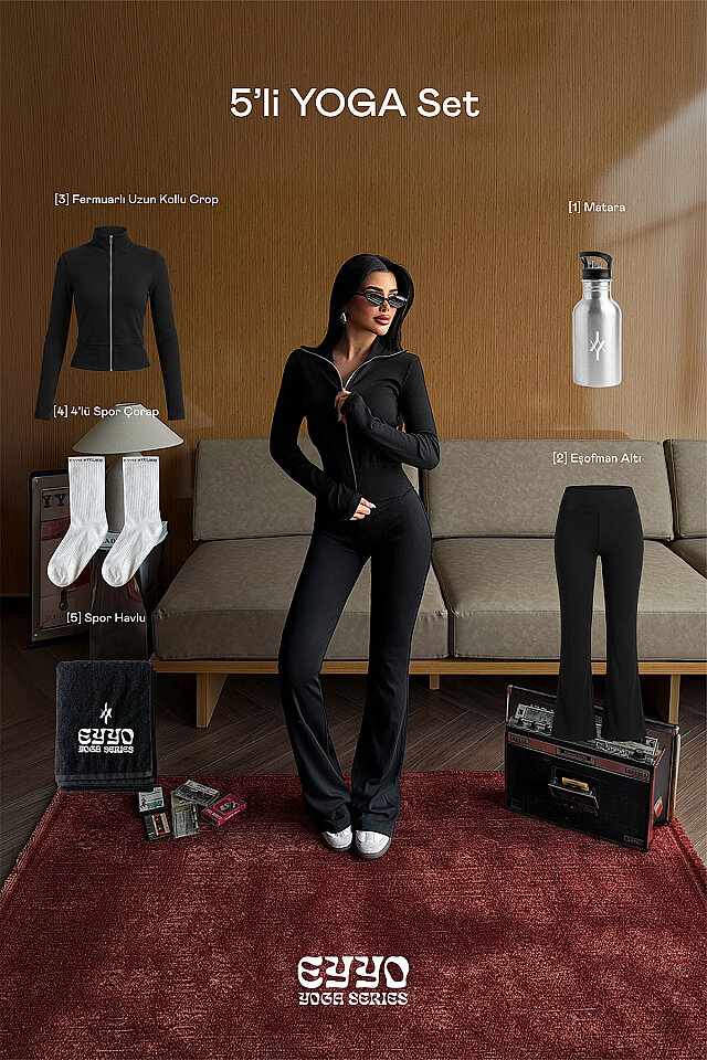 Siyah Yelo 5'li Yoga Set -
