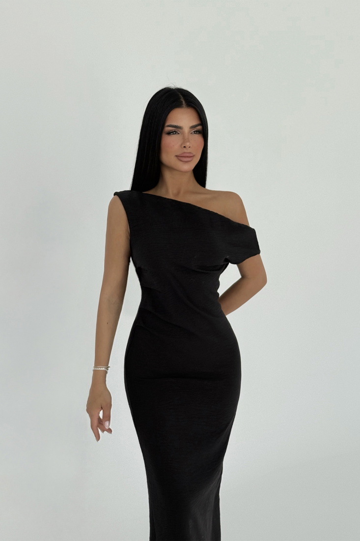 Siyah Clea Uzun Elbise ATE-2692 - EYYO