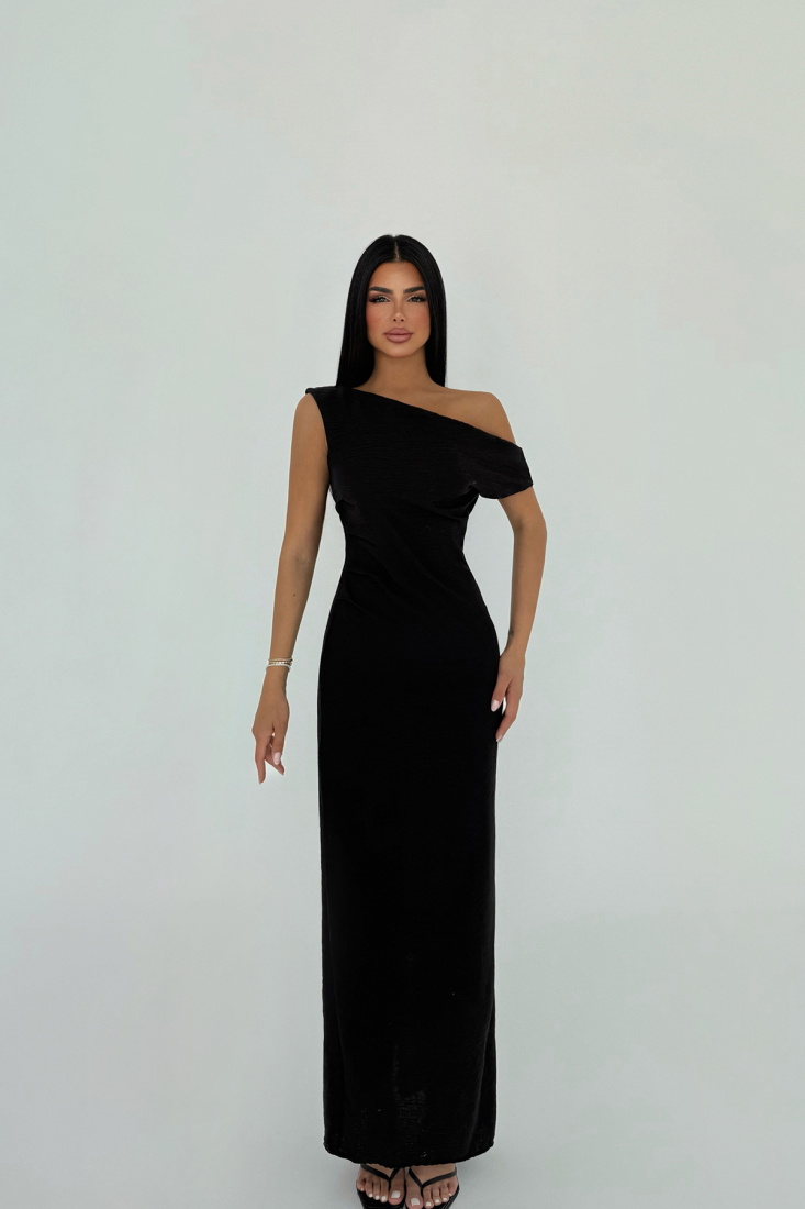 Siyah Clea Uzun Elbise ATE-2692 - EYYO