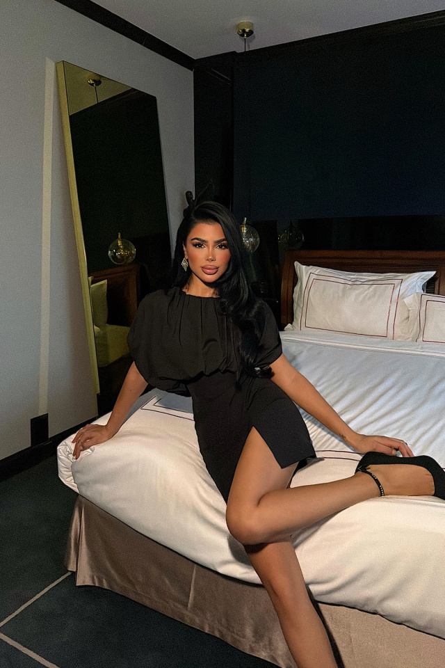 Siyah Kamber mini elbise ATE-3841 - 3