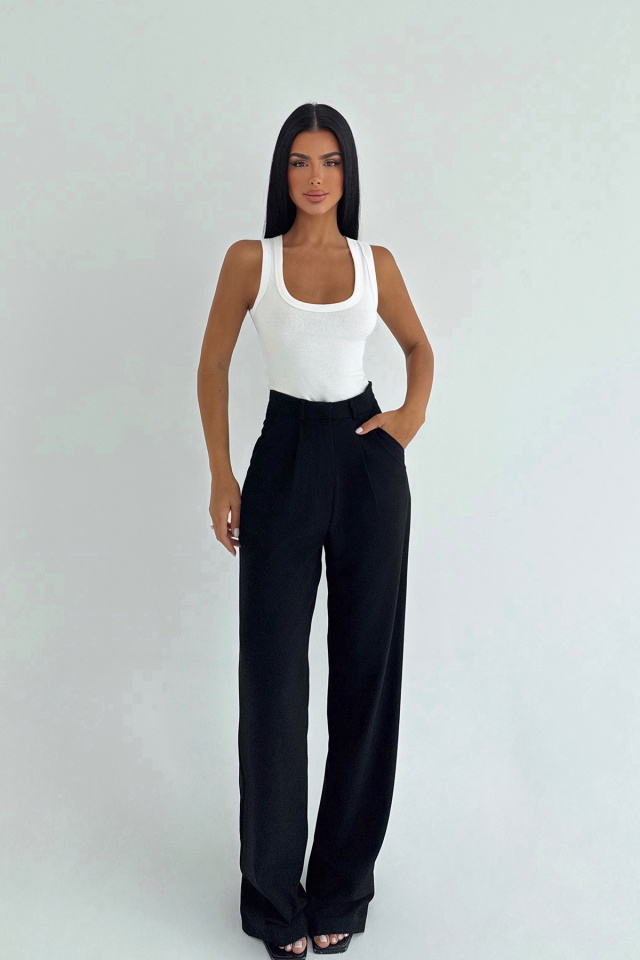 Siyah Kyota Cep Detaylı Pantolon ATE-2993 - 1