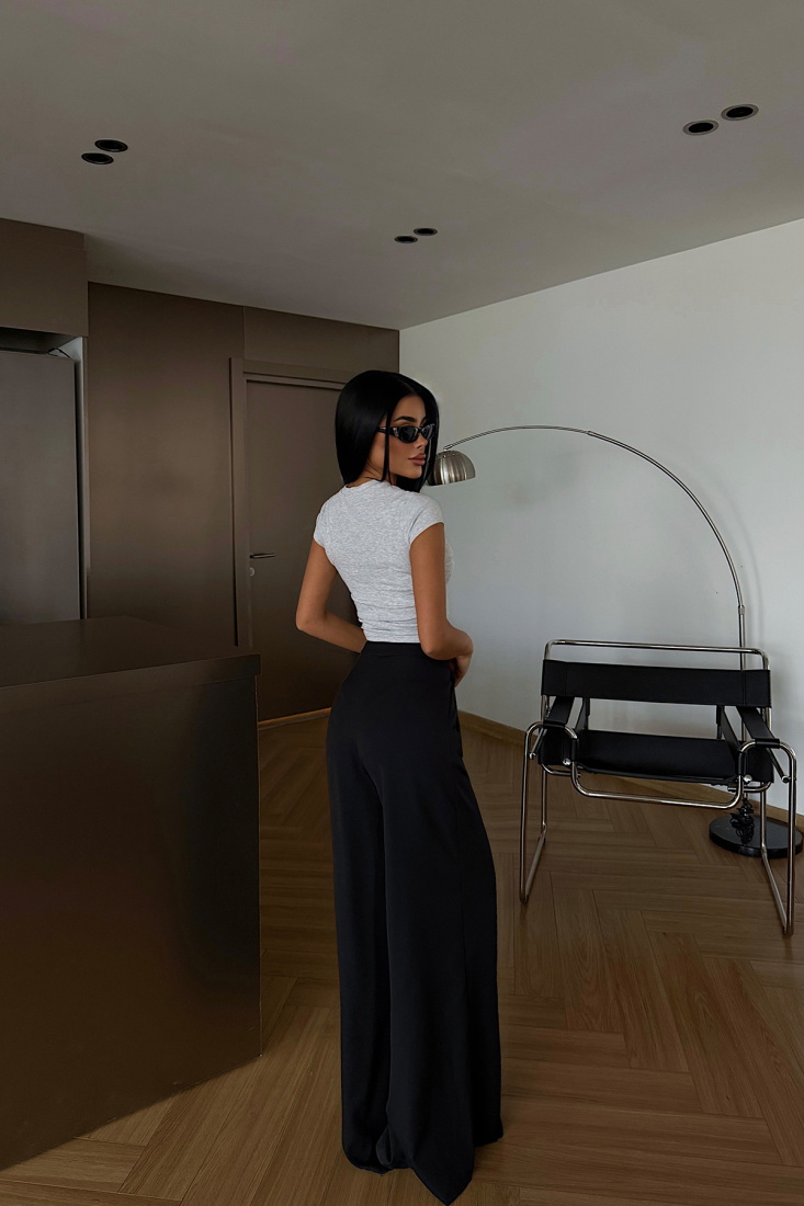 Siyah Sorine Yüksel Bel Pantolon ATE-2993 - EYYO