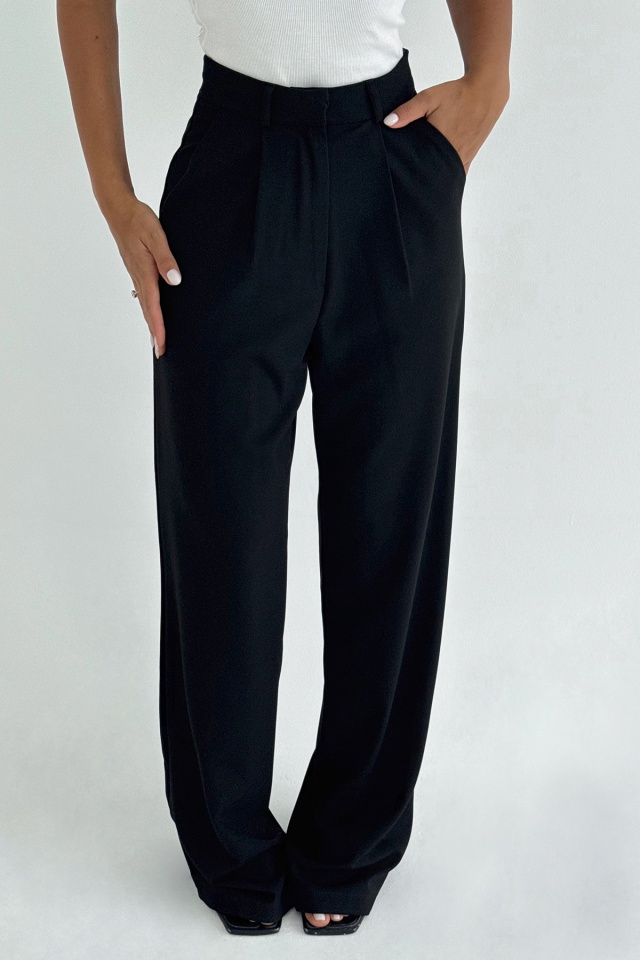 Siyah Sorine Yüksel Bel Pantolon ATE-2993 - 2