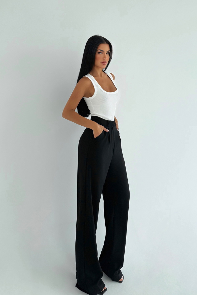 Siyah Sorine Yüksel Bel Pantolon ATE-2993 - 3