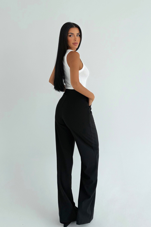 Siyah Sorine Yüksel Bel Pantolon ATE-2993 - 4
