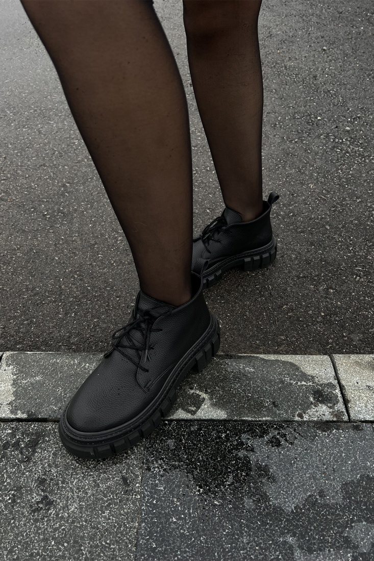 Siyah Yüksek Taban Yarım Bot ATE2889 - EYYO