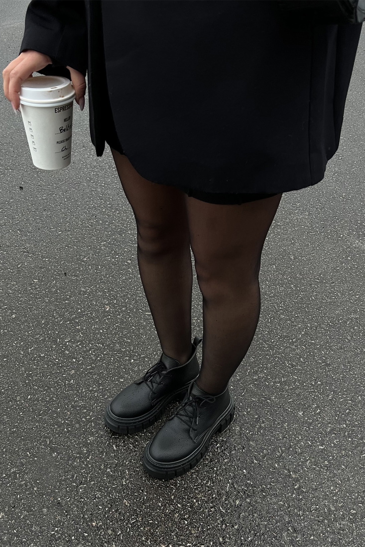 Siyah Yüksek Taban Yarım Bot ATE2889 - EYYO