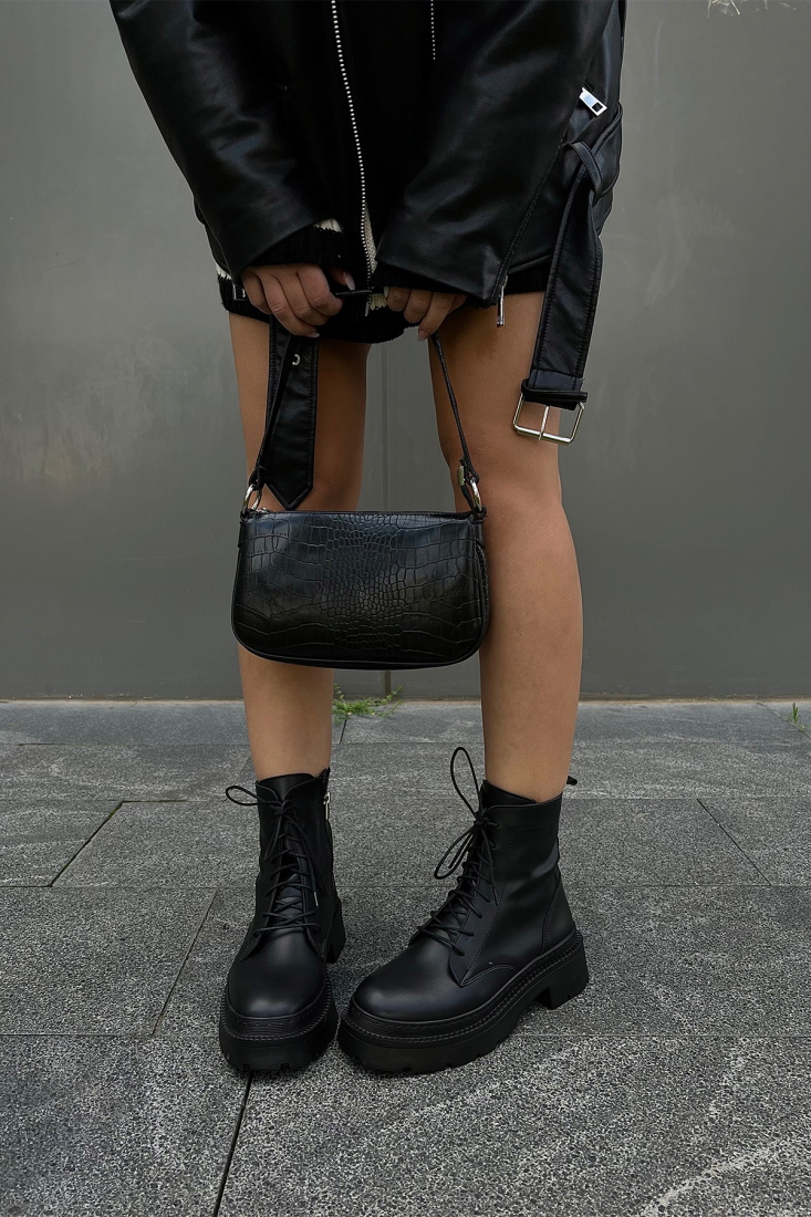 Siyah Yüksek Taban Fermurlı Bot ATE2893 - EYYO