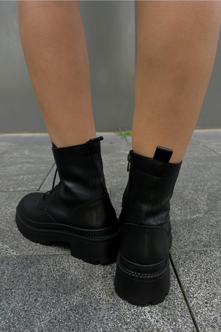 Siyah Yüksek Taban Fermurlı Bot ATE2893 - EYYO