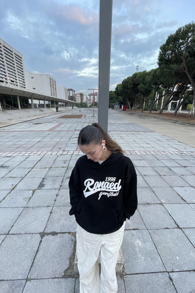 Siyah 1988 Baskılı Sweat ATE-0035 