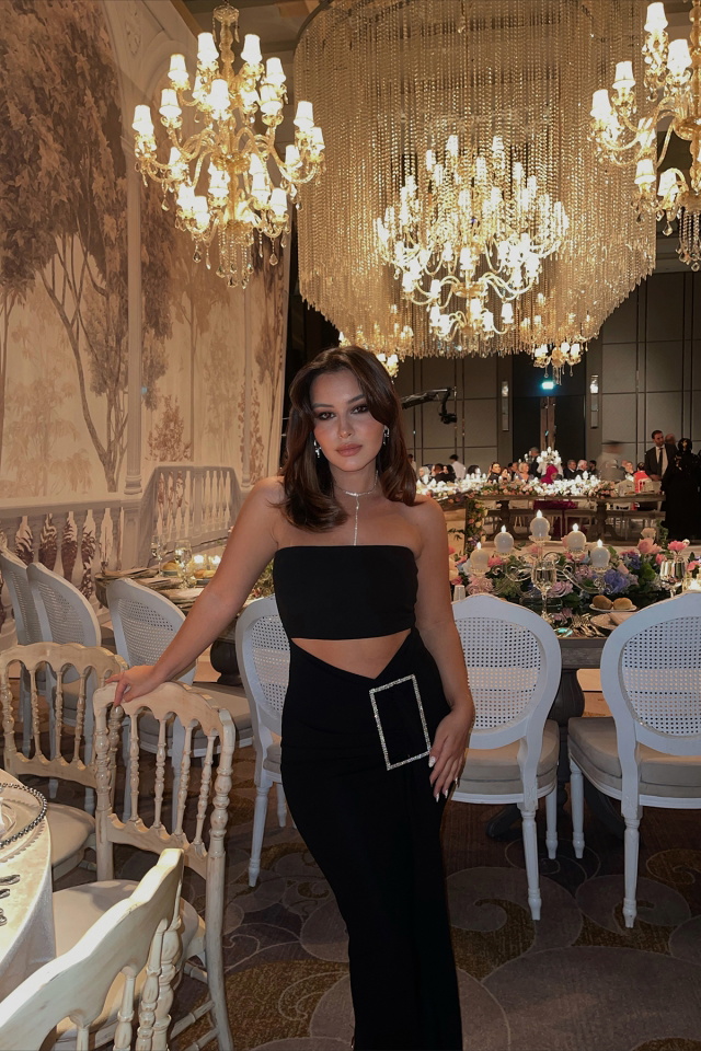 Diana Siyah Taş Detay Elbise ATE1980 - 3