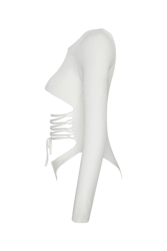 Beyaz Skyli Bodysuit