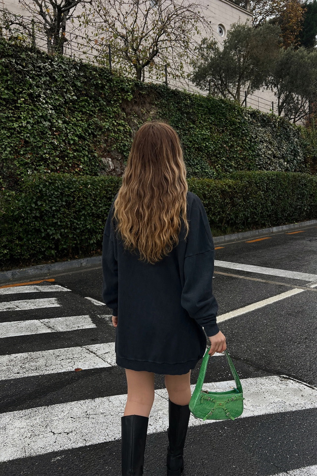 Smoked New York Printed Sweat ATE2929 - 4