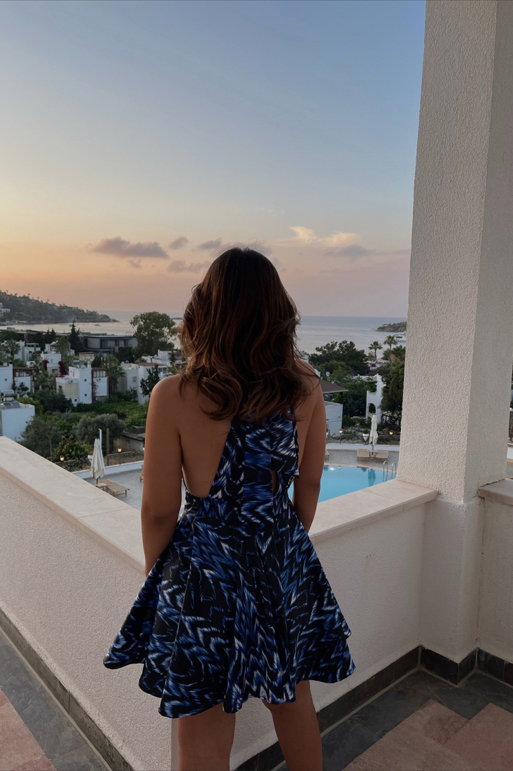 Spring Zebra Pattern Dress ATE1590 - EYYO ATELIER