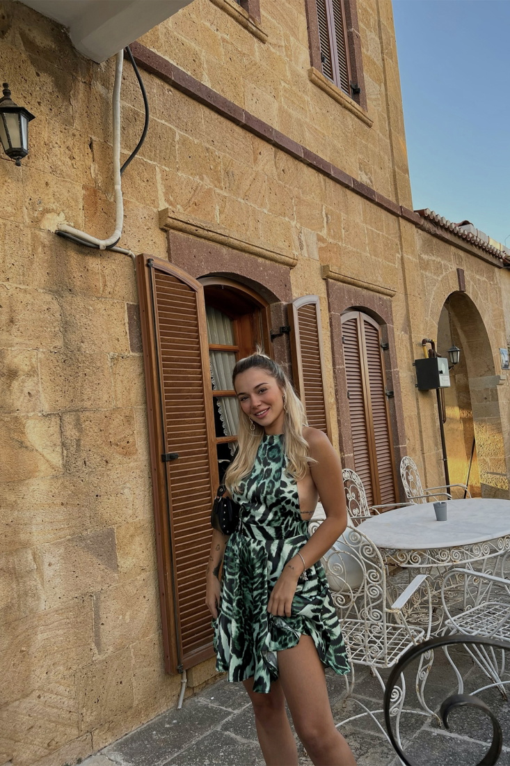 Spring Zebra Pattern Dress ATE1606 - EYYO ATELIER