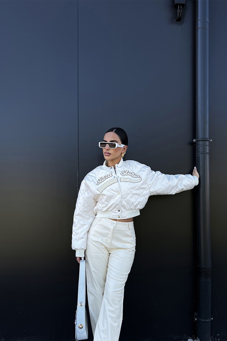 Stand Studio Baskılı Deri Kolej Ceket ATE2192 - EYYO