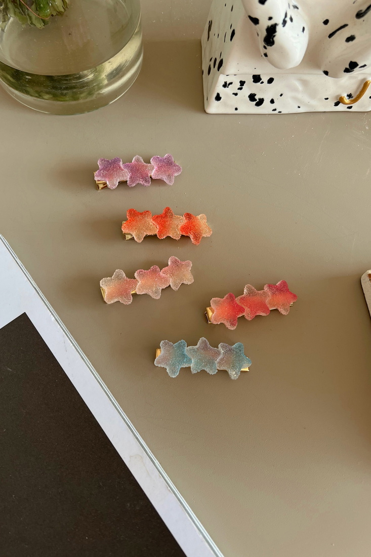 Star Pattern Colorful Clip Set AK3 - EYYO