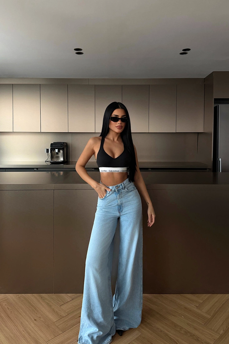 Yüksek Bel Jean Pantolon ATE-4673 - EYYO