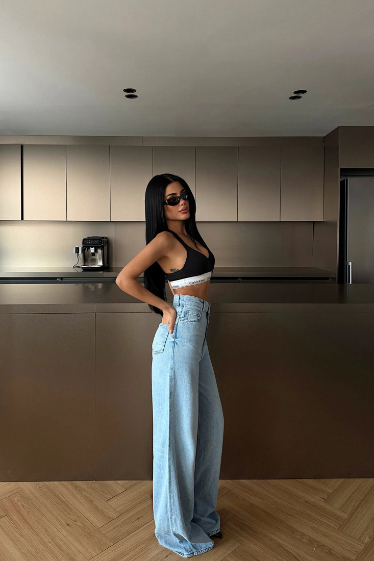 Yüksek Bel Jean Pantolon ATE-4673 - EYYO