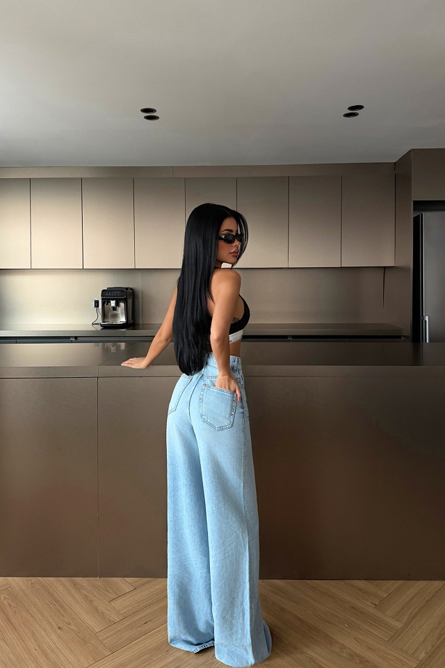 Yüksek Bel Jean Pantolon ATE-4673 - 4