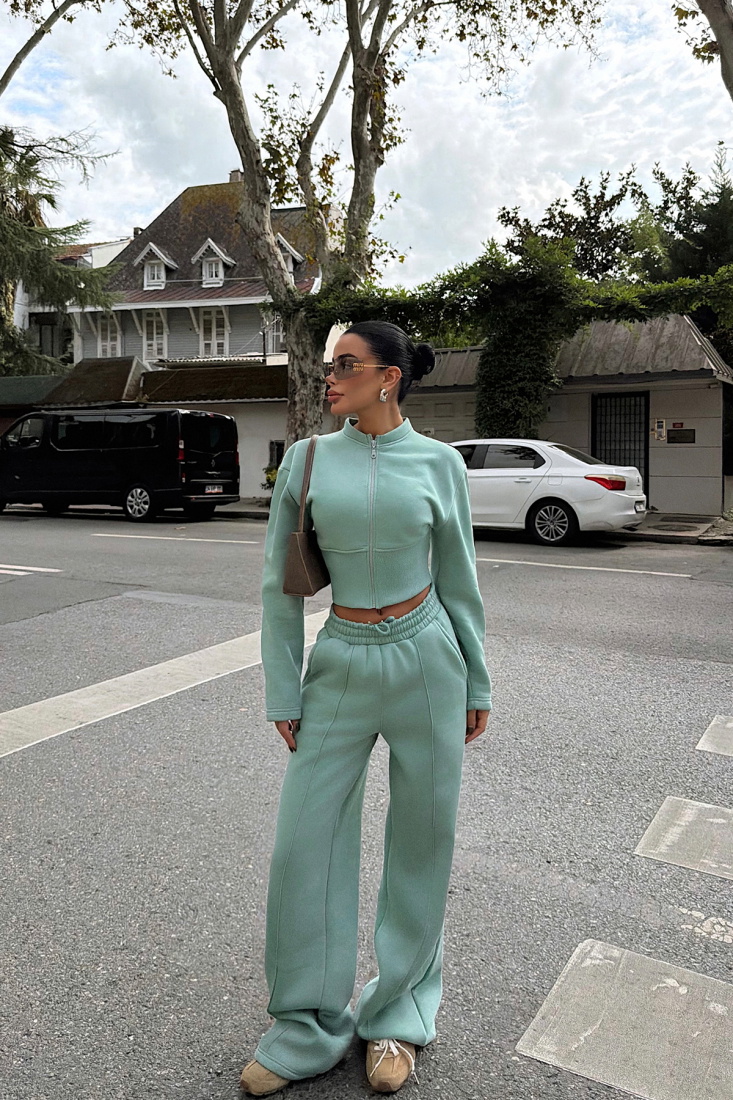 Su Yeşili Doutzen Eşofman Takımı ATE-3847 - EYYO