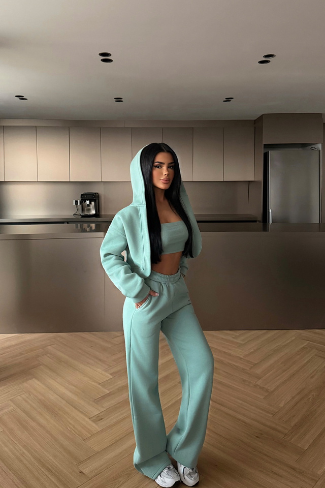 Su Yeşili Zahara Üçlü Eşofman Takımı ATE-4814 - 2