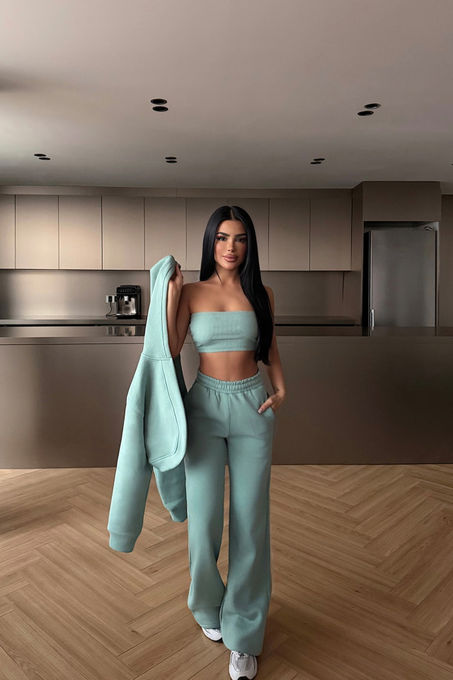 Su Yeşili Zahara Üçlü Eşofman Takımı ATE-4814 - 3