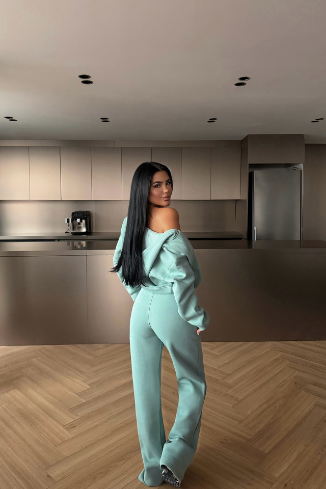 Su Yeşili Zahara Üçlü Eşofman Takımı ATE-4814 - 4