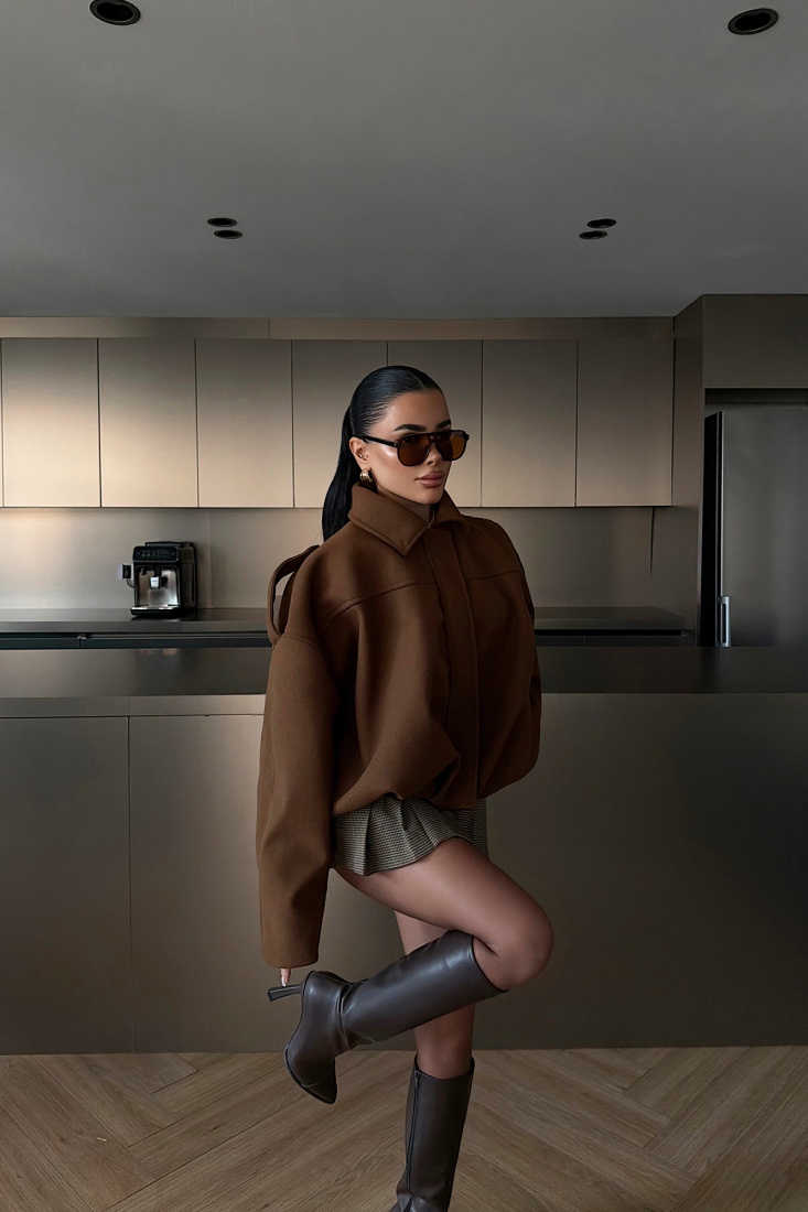 Taba Bomber Ceket ATE-4740 - EYYO