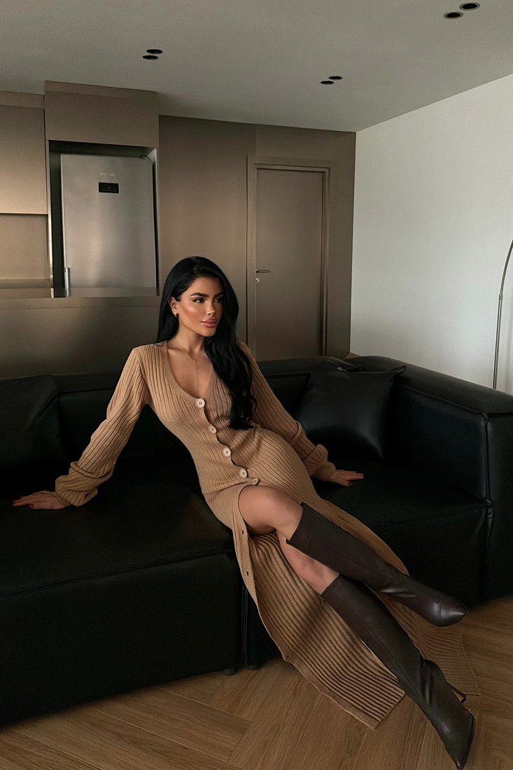 Taba Ophelie Triko Elbise ATE-4462 - EYYO