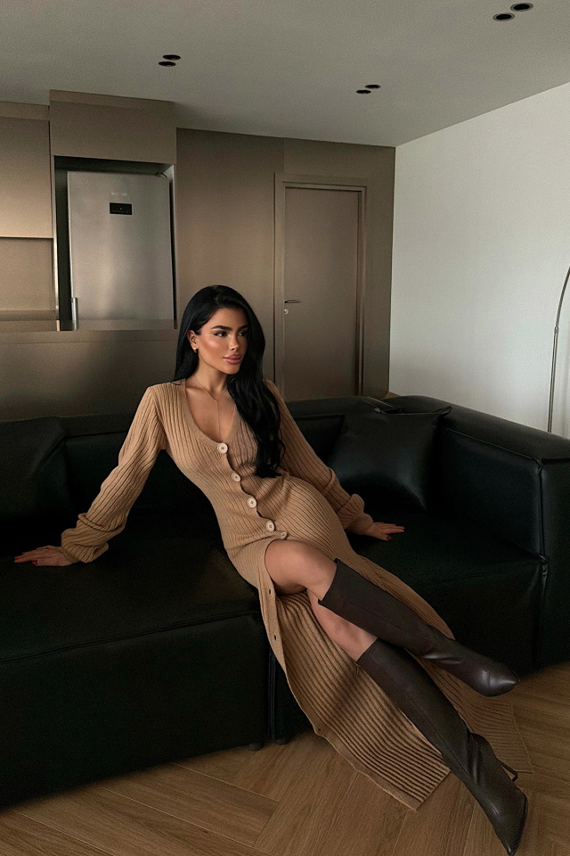 Taba Ophelie Triko Elbise ATE-4462 