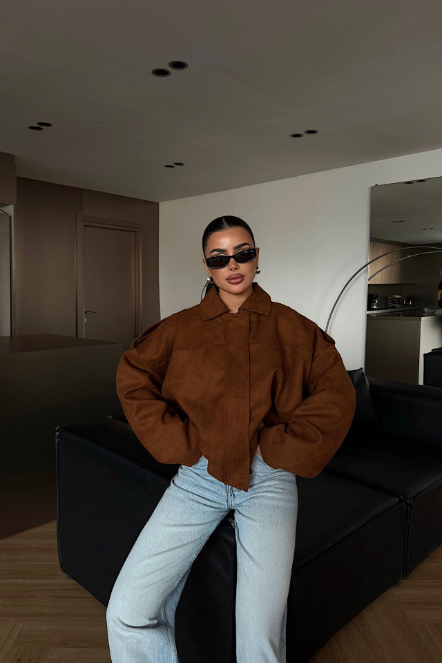 Taba Gömlek Yaka Ceket ATE-4746 - 3