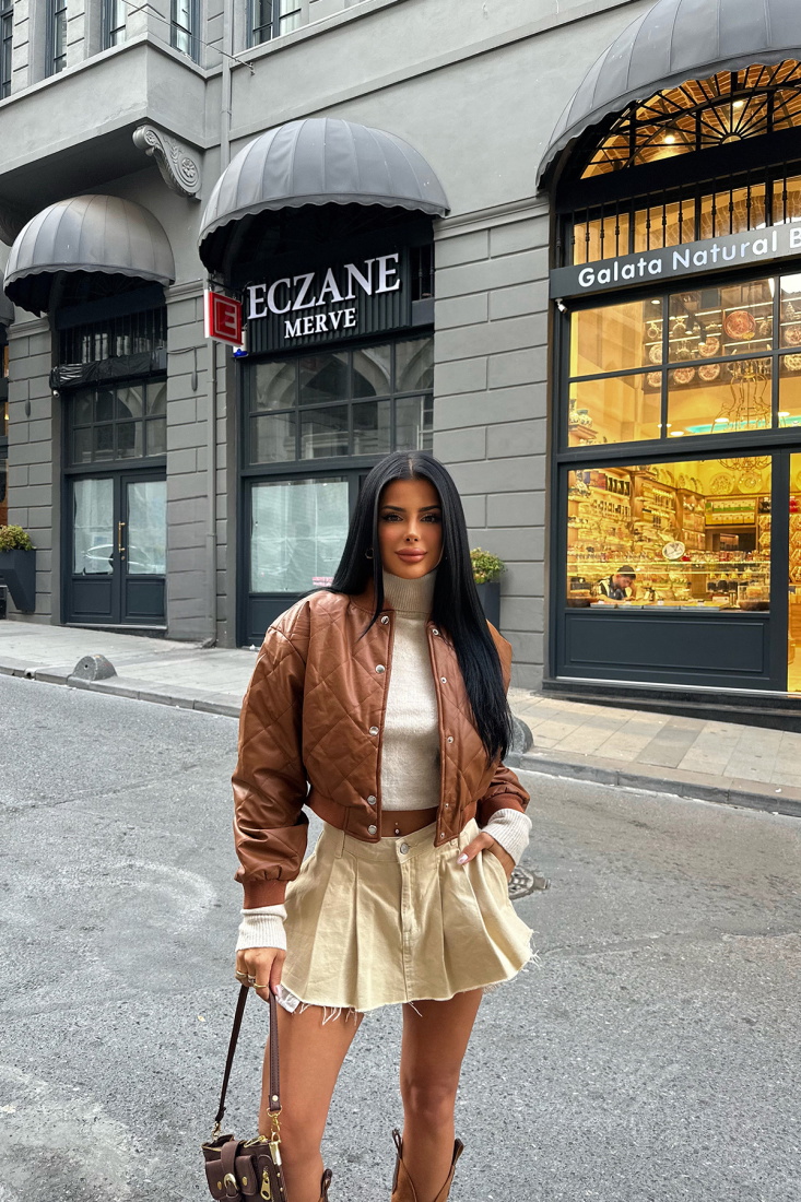 Taba Önü Düğmeli Ceket ATE-0197 - EYYO