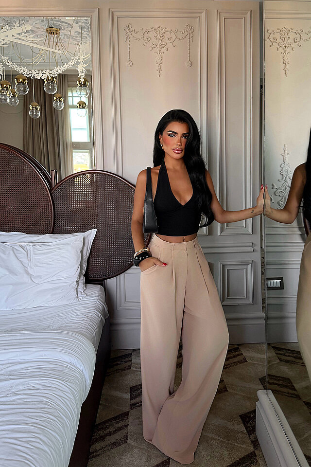 Taba Yüksek Bel Pantolon ATE-6036 -