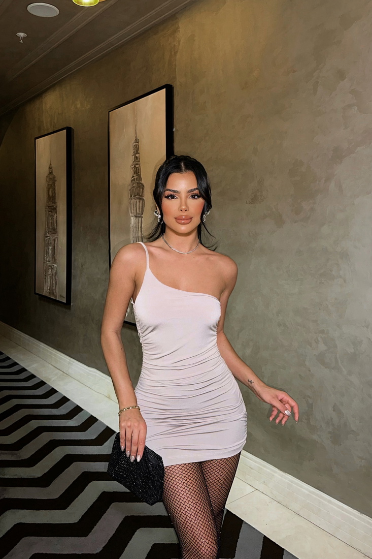 Taş Askı Detay Mini Elbise ATE6142 - EYYO