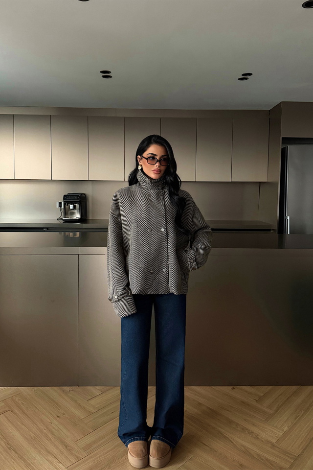 Taş Rengi Cherie kaban ATE-4343 - 1