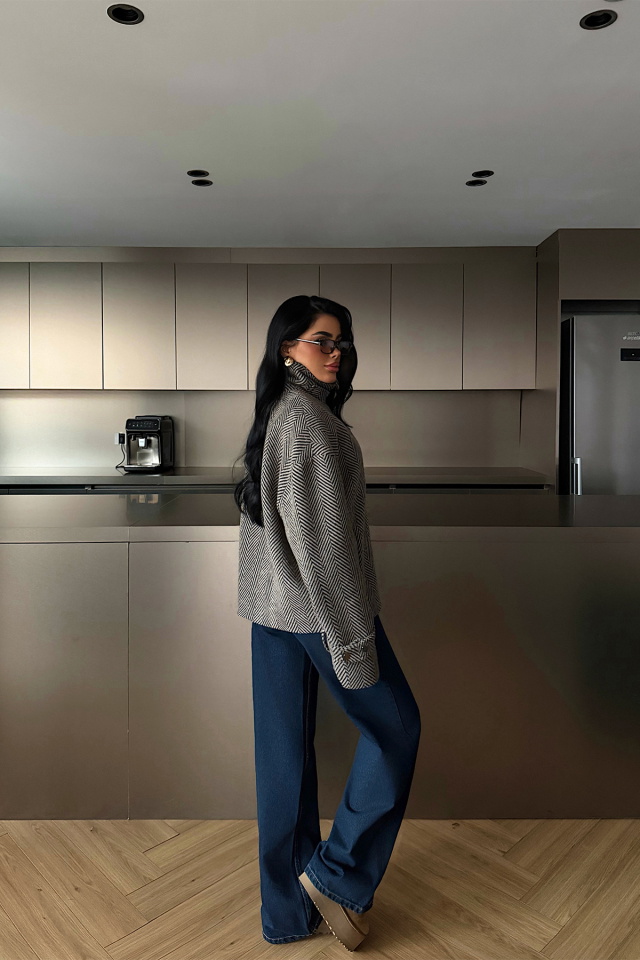 Taş Rengi Cherie kaban ATE-4343 - 4