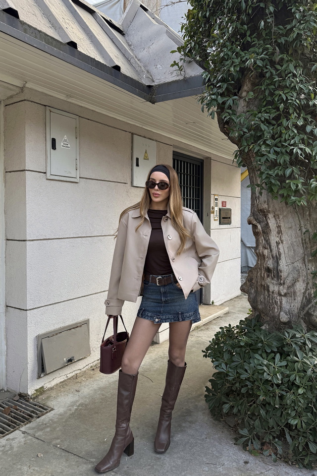 Taş Düğme Detay Ceket ATE-2172 