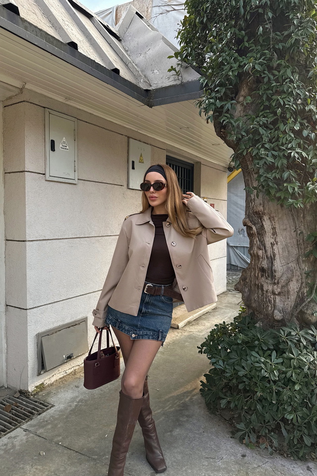 Taş Düğme Detay Ceket ATE-2172 - 3