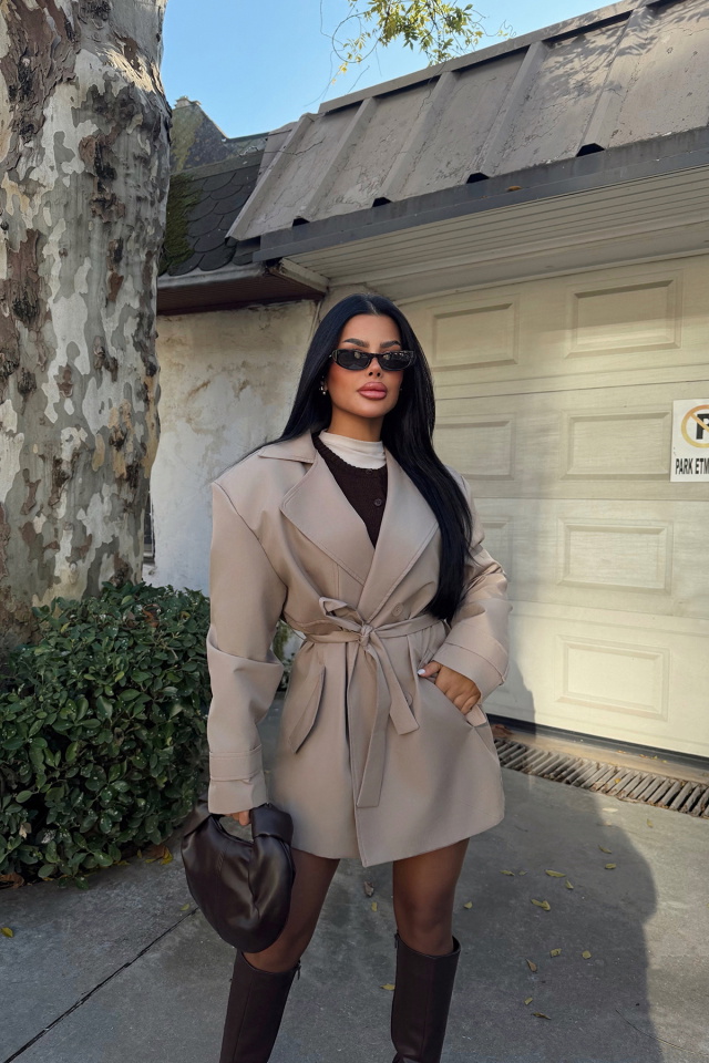 Taş Alessandro Kısa Trençkot ATE-2065 - 4