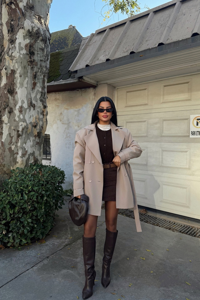 Taş Alessandro Kısa Trençkot ATE-2065 - 5