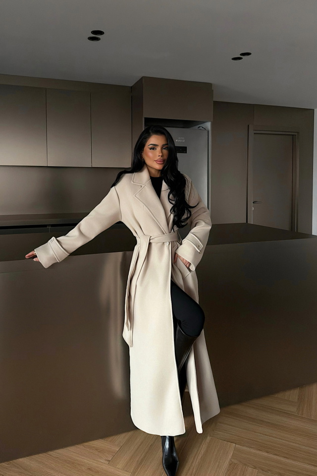 Taş Rengi Samuel Uzun Kaban ATE-4479 - 2