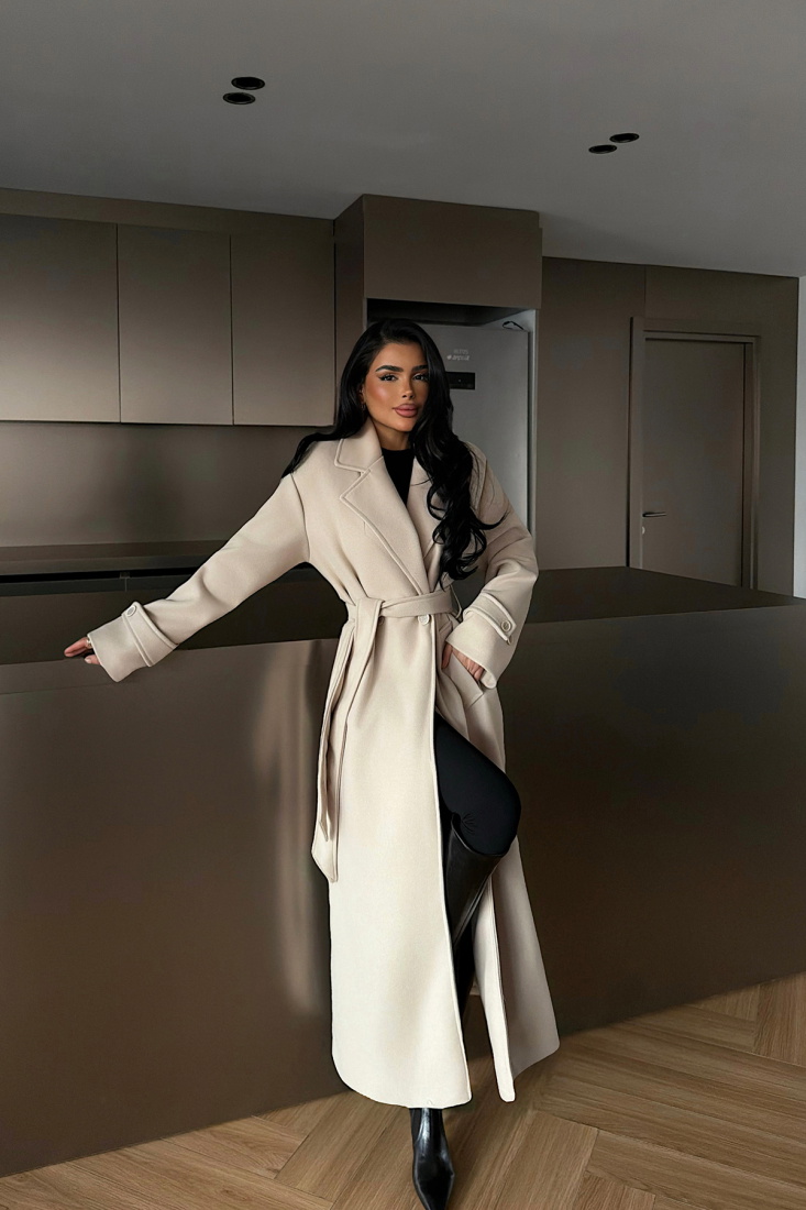 Taş Rengi Samuel Uzun Kaban ATE-4479 - EYYO