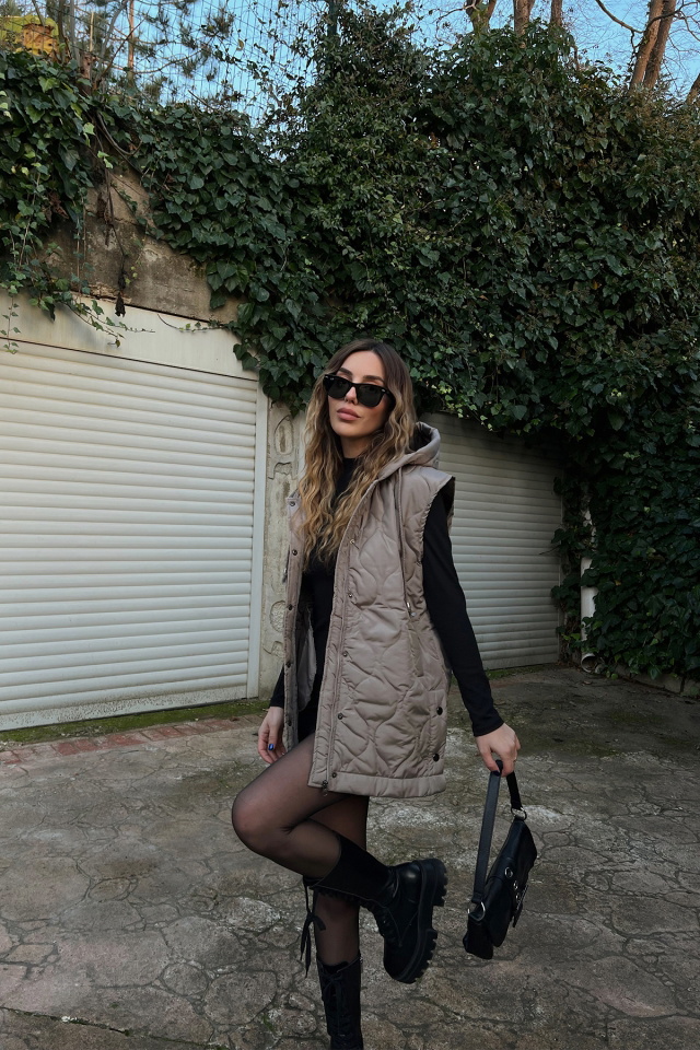 Taş Kapitone Şişme Yelek ATE3197 - 2