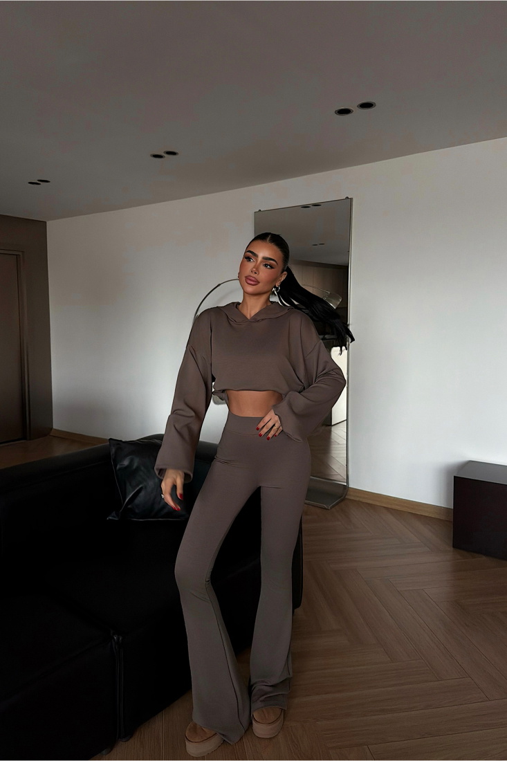 Taş Rengi Kerrie Eşofman Takım ATE-4150 - EYYO