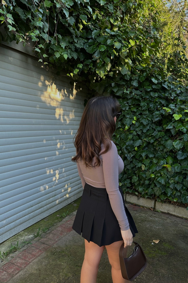 Taş Kare Yaka Crop Top ATE3989 - 3