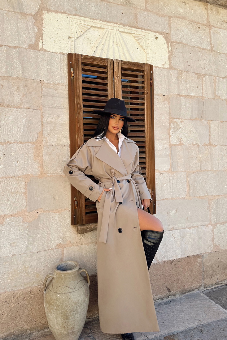 Taş Kuşak Detay Trenckot ATE8651 - EYYO