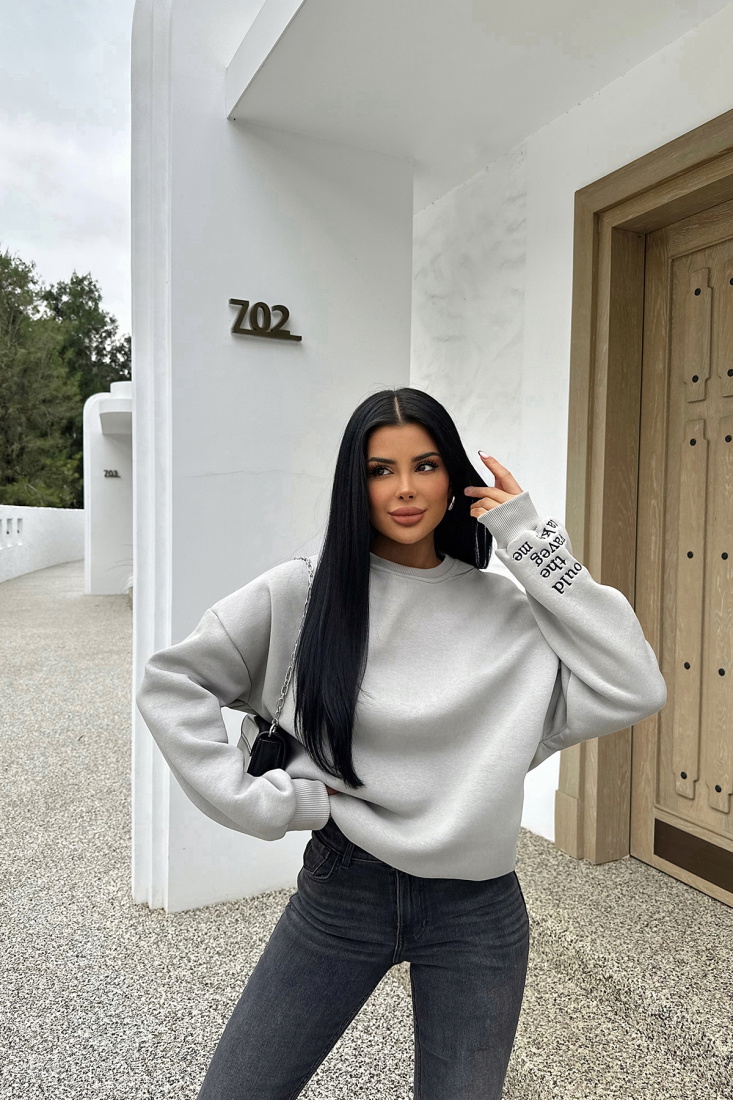 Taş Nakış Detay Oversize Sweat ATE-0528 - EYYO