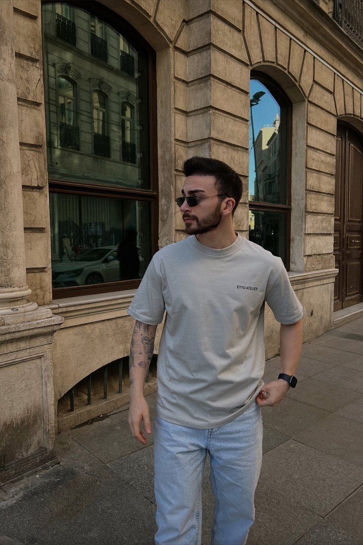 Taş Önü Yazılı Tişört ATE5020 - EYYO