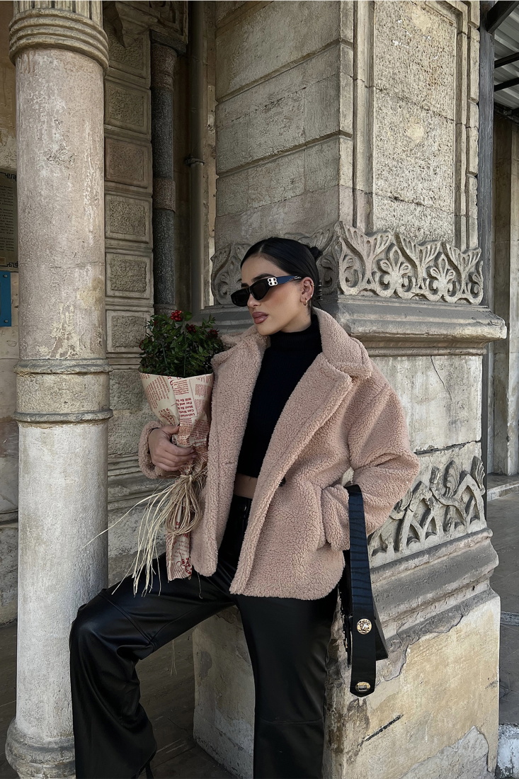 Taş Peluş Mont ATE3276 - EYYO